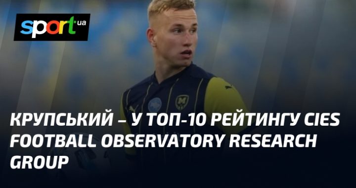 Крупський серед ТОП-10 рейтингу CIES Football Observatory: Видатне досягнення!
